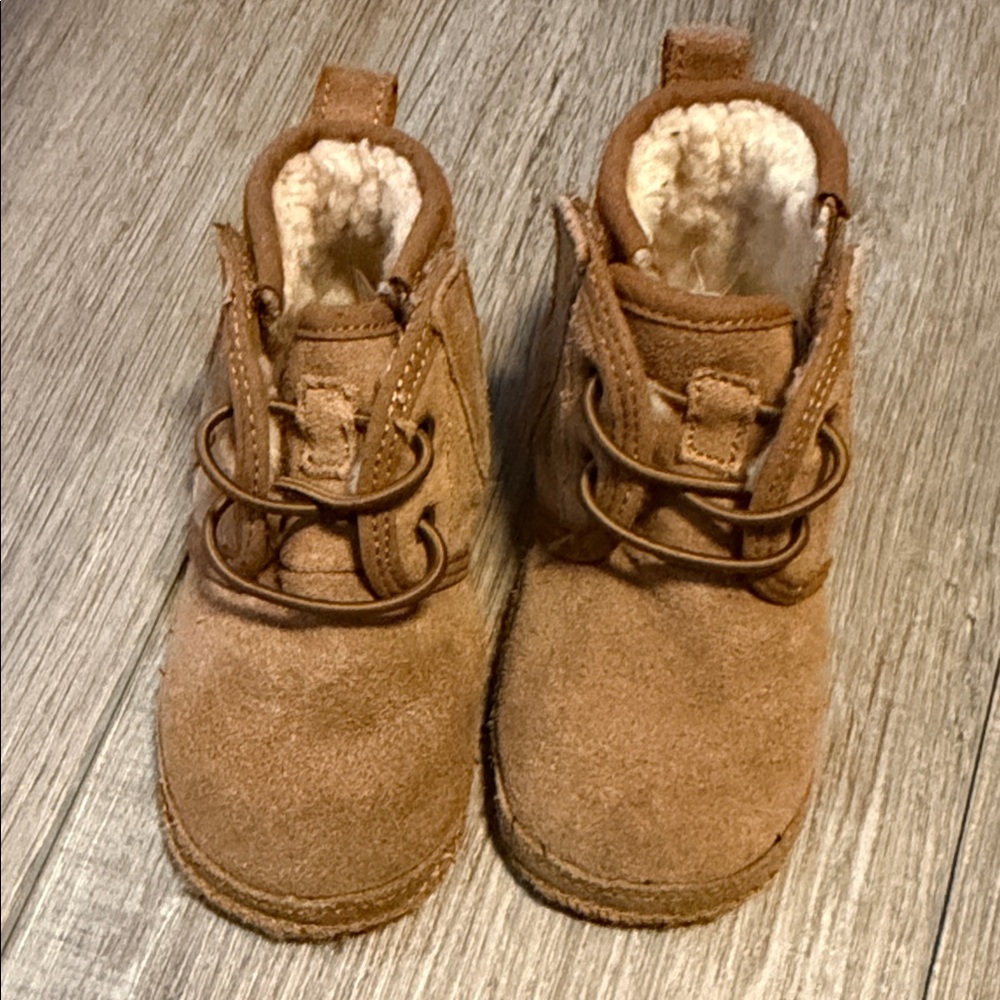 UGG Tan Kids Boots with Cozy Lining